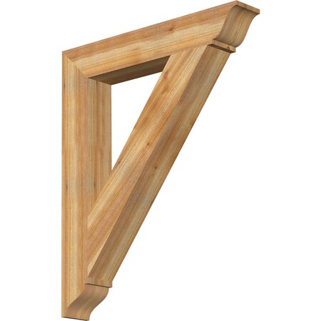 Ekena Millwork Traditional Traditional Rough Sawn Bracket, Western Red Cedar, 6"W x 38"D x 46"H BKT06X38X46TRA01RWR